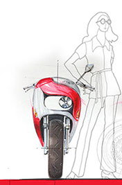 Motorcycle rendering by Michael LaForte