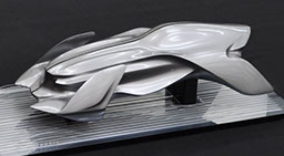 Clay model speed form in grey with mirror